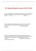 PN Mental Health Practice B NGN 2022