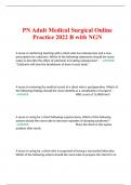 PN Adult Medical Surgical Online Practice 2022 B with NGN