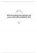 NATE Gas Heating Exam Questions and answers 2023 100% GUARANTEE PASS