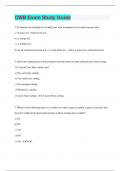 CWB Exam Study Guide  | 115 Questions with 100% Correct Answers | Updated & Verified | 39 Pages
