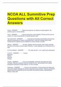 NCOA ALL Summitive Prep Questions with All Correct Answers