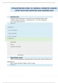 STRAIGHTERLINE CHEM 101 GENERAL CHEMISTRY GRADED  LATEST SOLUTION QUESTION AND ANSWERS.2023   