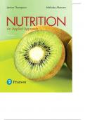 Nutrition An Applied Approach 5th Edition Thompson Test Bank ALL Chapters Included (1-15) ISBN-13: 9780134516233 | COMPLETE TEST BANK. Course