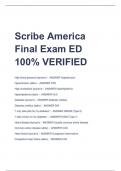 Scribe America  Final Exam ED 100% VERIFIED