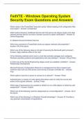 FedVTE - Windows Operating System Security Exam Questions and Answers