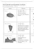 Cylinder and Quadratic Surfaces