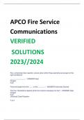 APCO Fire Service  Communications VERIFIED SOLUTIONS  2023//2024