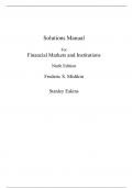 Financial markets and institutions 9th Edition By  Frederic Mishkin, Stanley Eakins (Solution Manual)