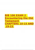 BIB 106 EXAM 2 Encountering the Old Testament CHAPTERS 10-15 AND 19-23 
