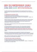 HESI PN COMPREHENSIVE EXAM 2 2023 REAL EXAM LATEST UPDATE JUNE 2023 Qs&As WITH RATIONALES