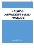 AED3701 Assignment 2 2023 (700104)