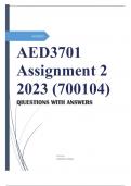 AED3701 Assignment 2 2023 (700104)