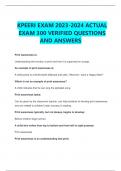 KPEERI EXAM 2023-2024 ACTUAL  EXAM 300 VERIFIED QUESTIONS  AND ANSWERS