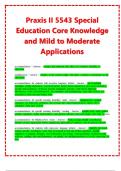 Praxis II 5543 Special Education Core Knowledge and Mild to Moderate Applications