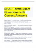 SHAP Terms Exam Questions with Correct Answers 