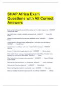 SHAP Africa Exam Questions with All Correct Answers