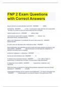 FNP 2 Exam Questions with Correct Answers 