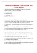 043 Special Education OAE questions with correct answers