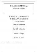 Finite Mathematics & Its Applications 12th Edition By Larry Goldstein, David Schneider, Martha Siegel, Steven Hair (Solution Manual)