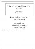 Finite Mathematics 11th Edition By Margaret Lial, Raymond Greenwell, Nathan Ritchey (Solution Manual)