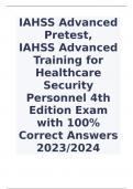  IAHSS EXAM 2023/2024 COMPLETE SOLUTION PACKAGE