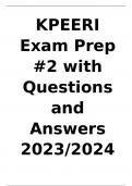 KPEERI Exam Prep #2 with Questions and Answers 2023/2024
