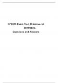 KPEERI Exam Prep #3 Answered 2023/2024- Questions and Answers