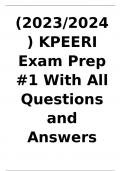 (2023/2024) KPEERI Exam Prep #1 With All Questions and Answers