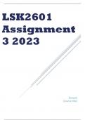 LSK2601 Assignment 3 2023