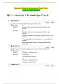 Womens Modules Knowledge Check Quiz./Women’s Health Nurs 6552