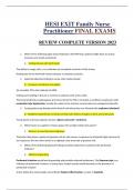 HESI EXIT Family Nurse  Practitioner FINAL EXAMS REVIEW COMPLETE VERSION 2023
