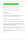  US politics essay plans  TEST BANK, COMPLETE TEST PREPARATION | EVERYTHING YOU  NEED  | VERIFIED