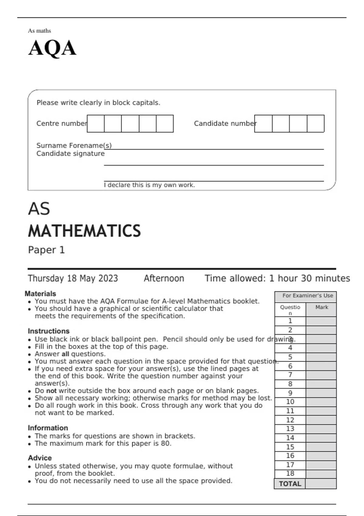 aqa-as-mathematics-paper-1-and-2-june-2023-question-papers-and-mark