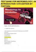 Test Bank for Microbiology An Introduction 10th  12th and 13th Edition by Tortora| All chapters