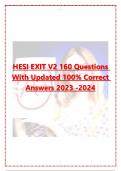 HESI EXIT V2 160 Questions With Updated 100% Correct Answers 2023 -2024