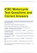 ICBC Motorcycle Test Questions and Correct Answers