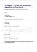 ABO Exam Prep 7&8 instrumentation, regulations and standards