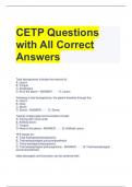 CETP Questions with All Correct Answers 