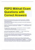 PSPO Mikhail Exam Questions with Correct Answers 