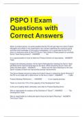 PSPO I Exam Questions with Correct Answers 