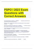 PSPO I 2023 Exam Questions with Correct Answers 