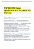 Bundle For PSPO I 2023 Exam Questions with Correct Answers