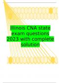 Illinois CNA state exam questions 2023 with complete solution