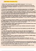 OSHA Basic Orientation Plus  What is the most frequently cited OSHA violation?: Fall Protection 2. What key elements are essential to recognizing hazards and reducing or eliminating workplace hazards?: Management commitment and employee involvement