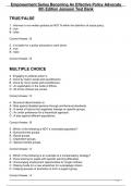 Complete Test Bank Empowerment Series Becoming An Effective Policy Advocate 8th Edition Jansson Questions & Answers with rationales (Chapter 1-14)