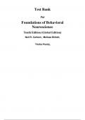 Foundations of Behavioral Neuroscience 10th (Global Edition) By Neil Carlson, Melissa Birkett (Test Bank)