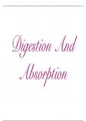 DIGESTION AND ABSORPTION