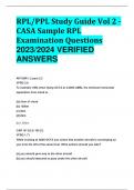 RPL/PPL Study Guide Vol 2 - CASA Sample RPL Examination Questions 2023/2024 VERIFIED  ANSWERS