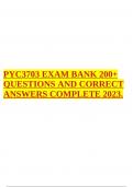 PYC3703 EXAM BANK 200+ QUESTIONS AND CORRECT ANSWERS COMPLETE 2023.