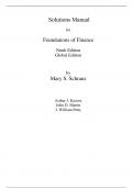 Foundations of Finance 9th (Global Edition) By Arthur  Keown, John Martin, William Petty (Solution Manual)